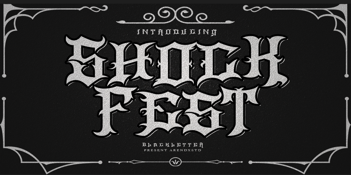 Schriftart Shockfest